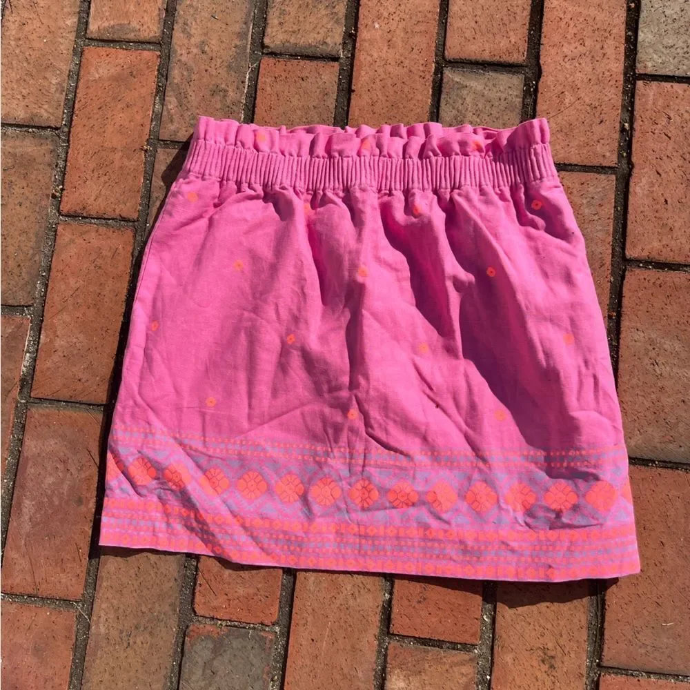 J Crew Neon Cotton Linen Skirt NWT - Picture 4 of 8